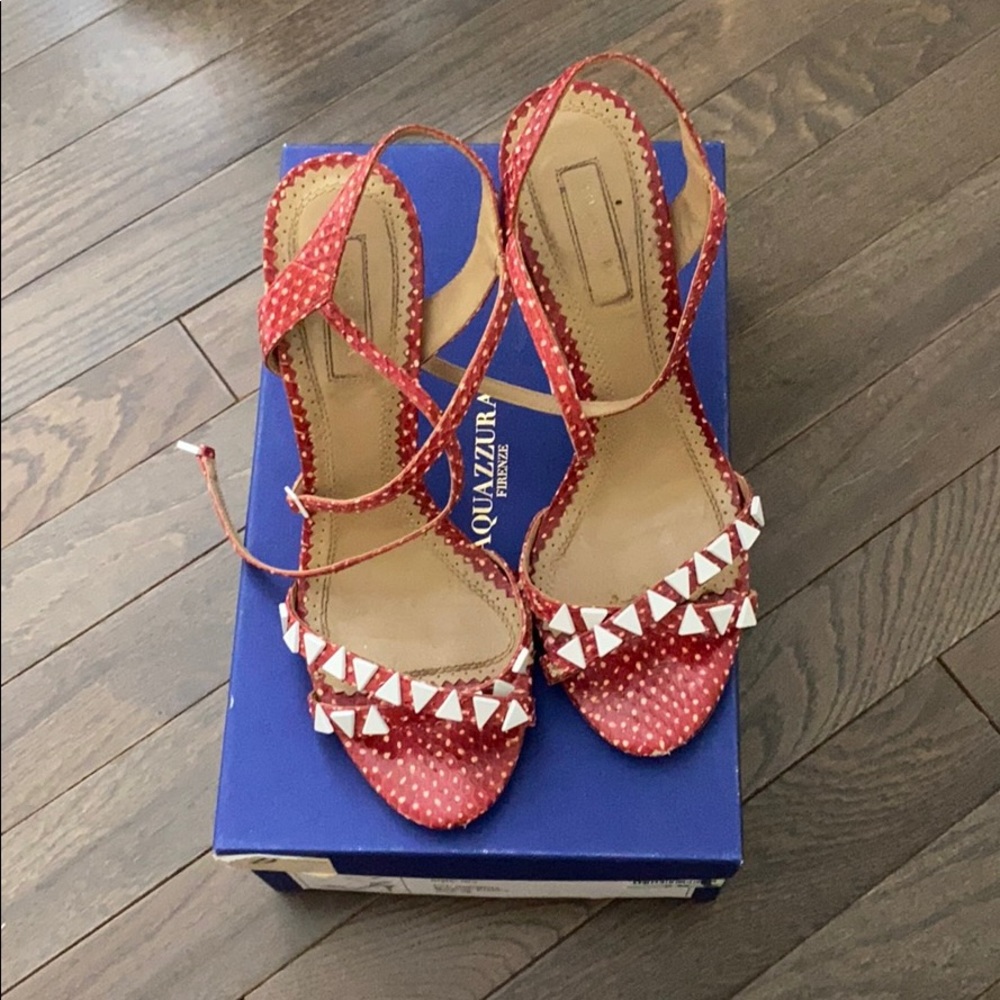 Red Aquazurra Sandals
